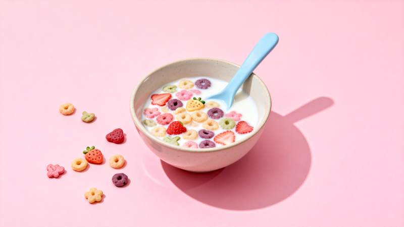 彩色水果麦片早餐图片