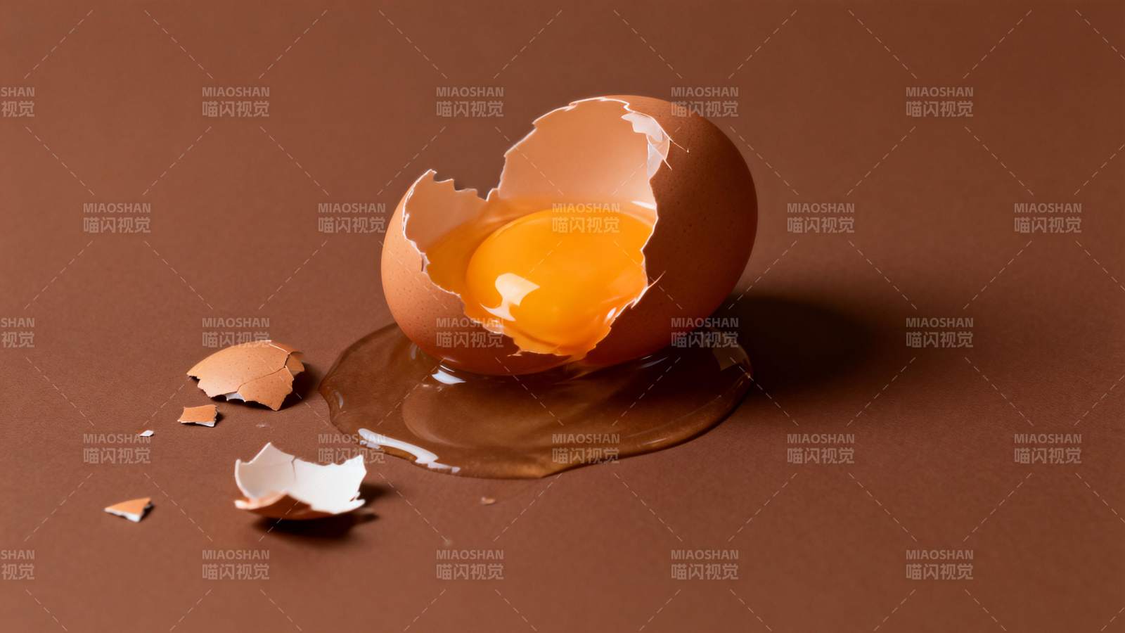 蛋壳破碎 蛋黄流出图片