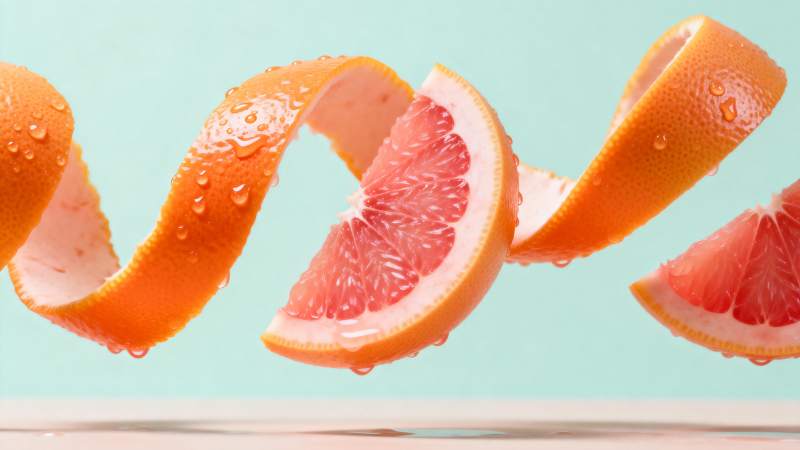 橙子切片飞舞图片