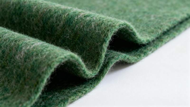 深绿毛毡纹理特写图片