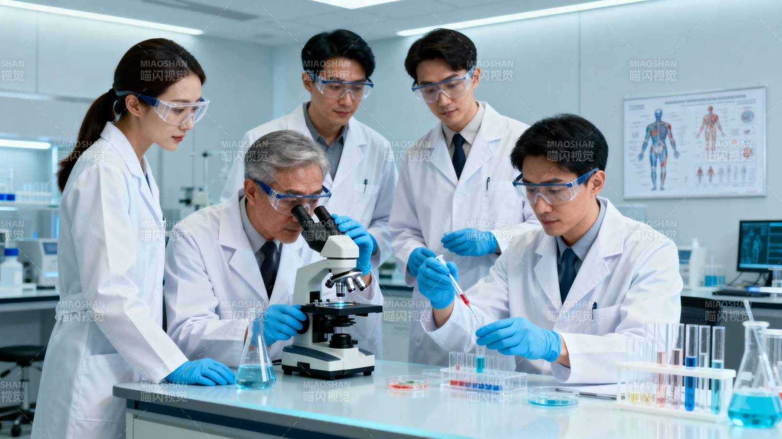 实验室科研团队工作图片