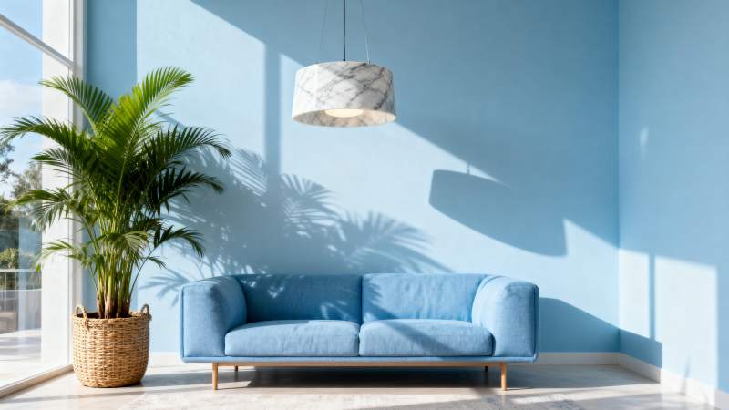 蓝调客厅静谧时光图片