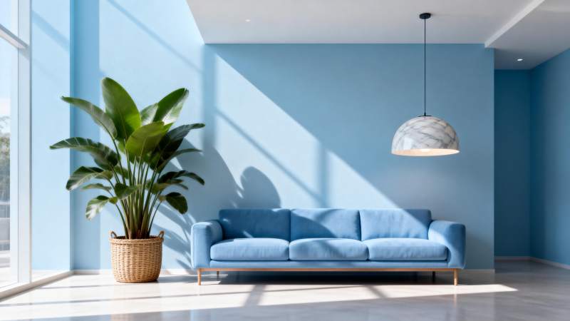 蓝调客厅静谧时光图片