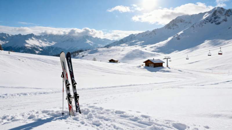 雪原滑雪胜地图片