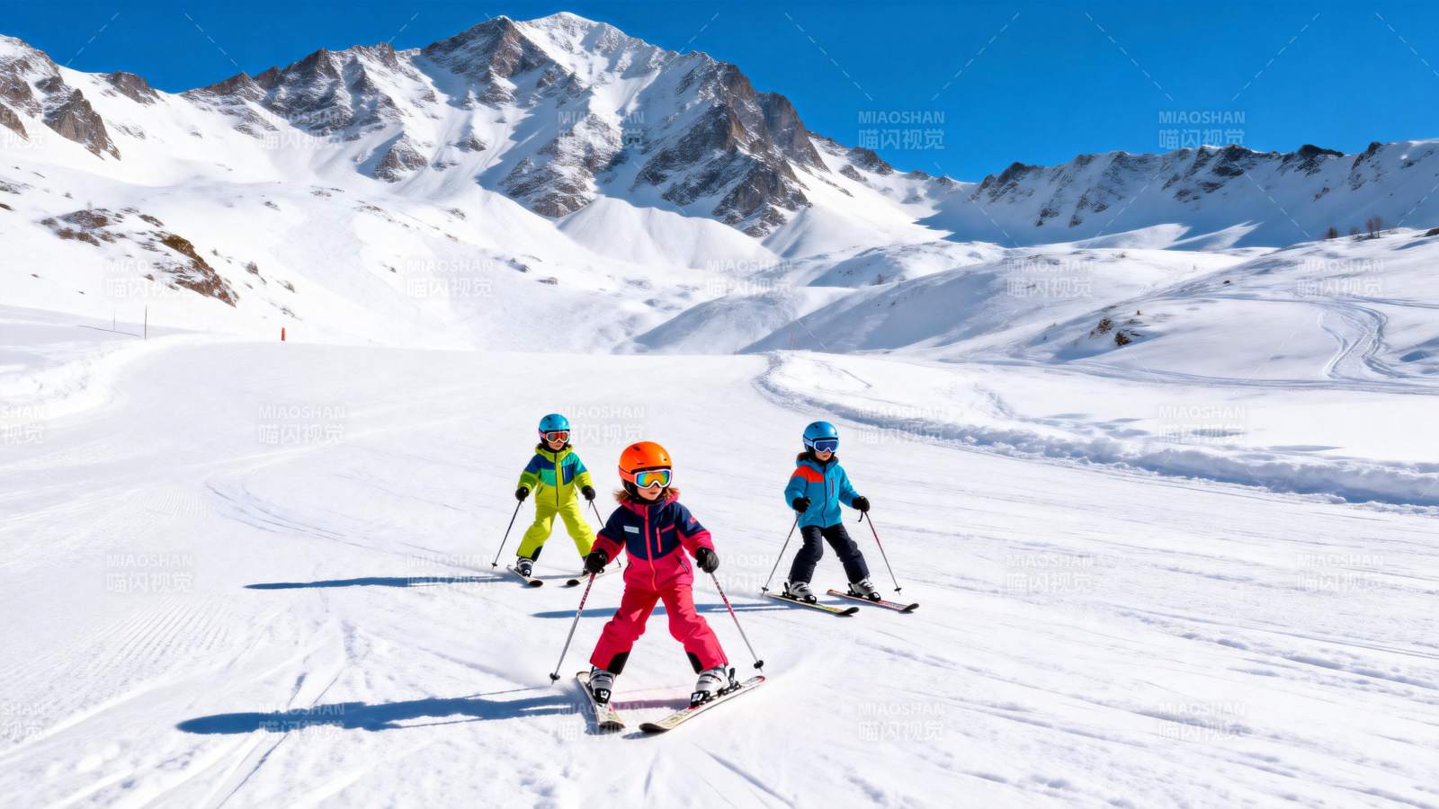 雪山滑雪乐翻天图片