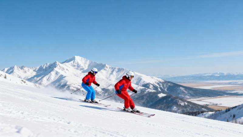 雪地滑雪 畅享冬日图片