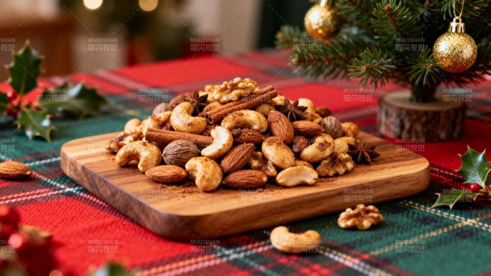 圣诞坚果拼盘图片