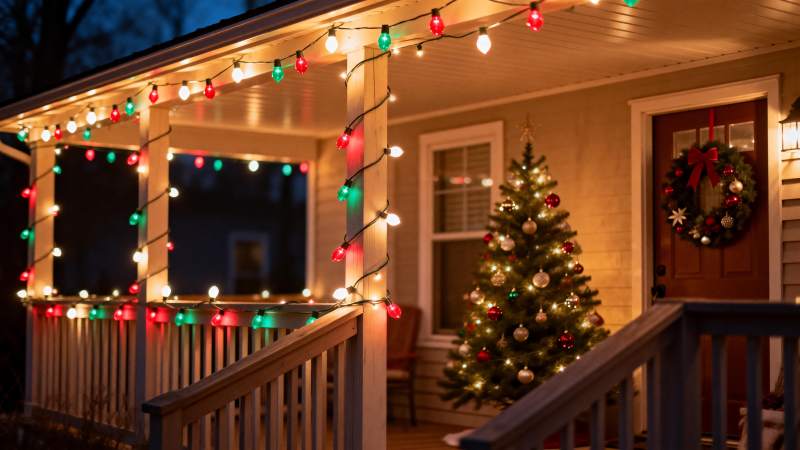 温馨圣诞夜景图片