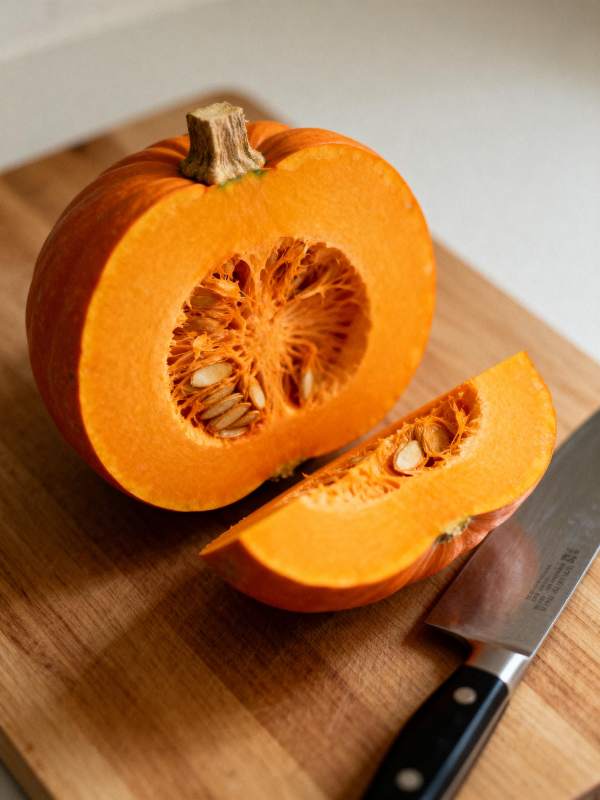 切开的南瓜图片
