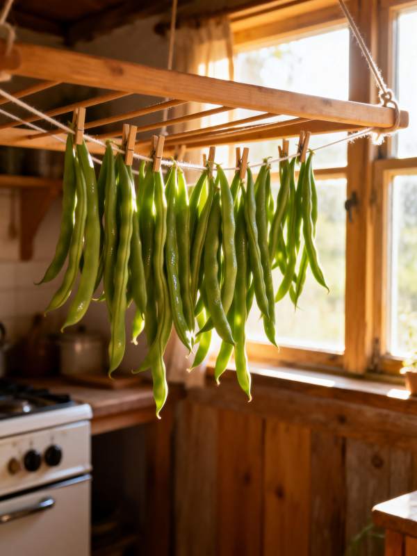 豆角晒干中图片