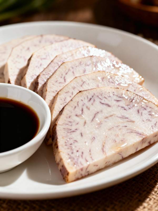 紫薯糕配酱油图片