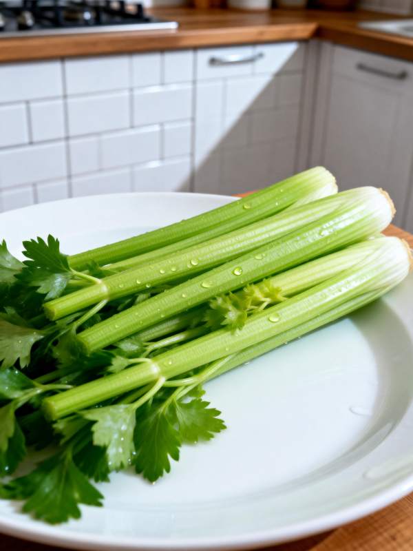 新鲜芹菜特写图片