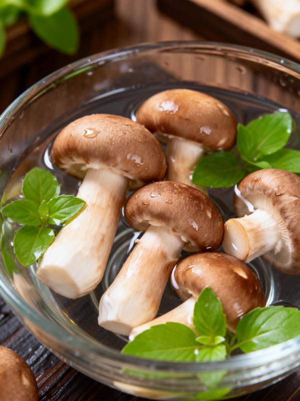 鲜菇泡水 点缀香草图片