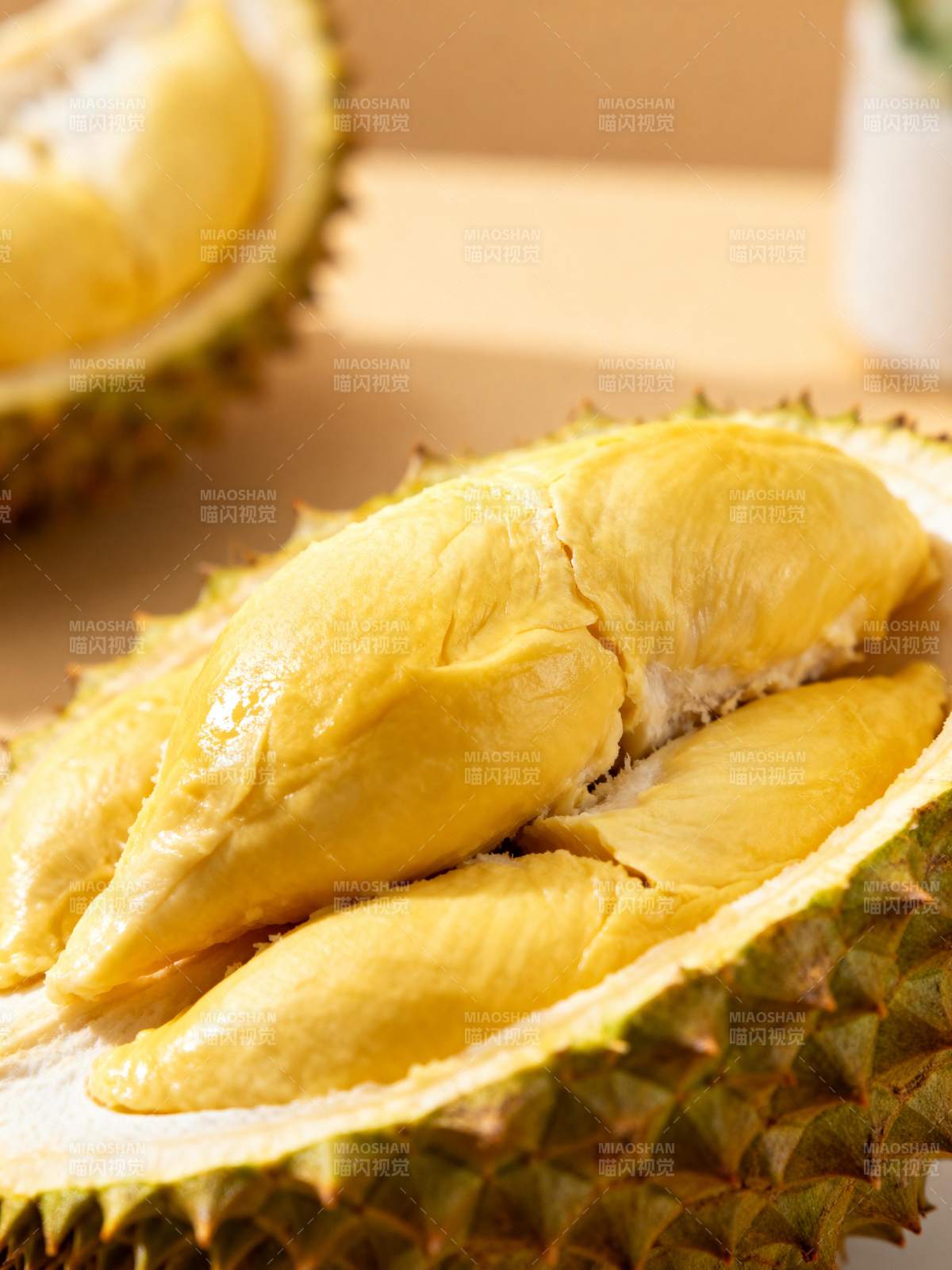 榴莲果肉特写图片