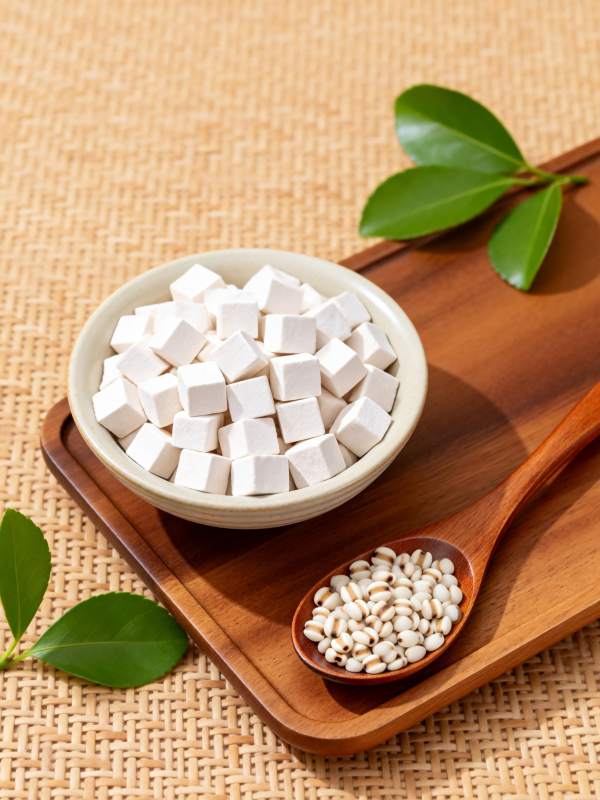 豆腐与豆粒静物图片