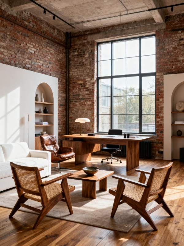 工业风书房设计图片