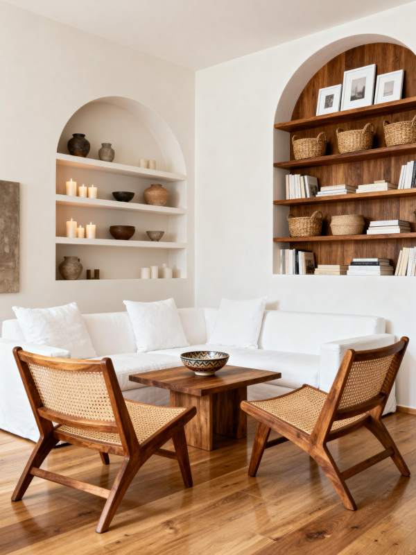 简约温馨客厅一角图片