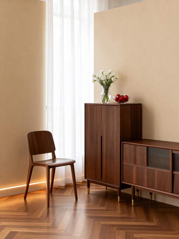 简约木质家居一角图片