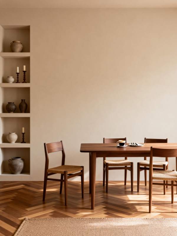 简约木质餐桌椅图片