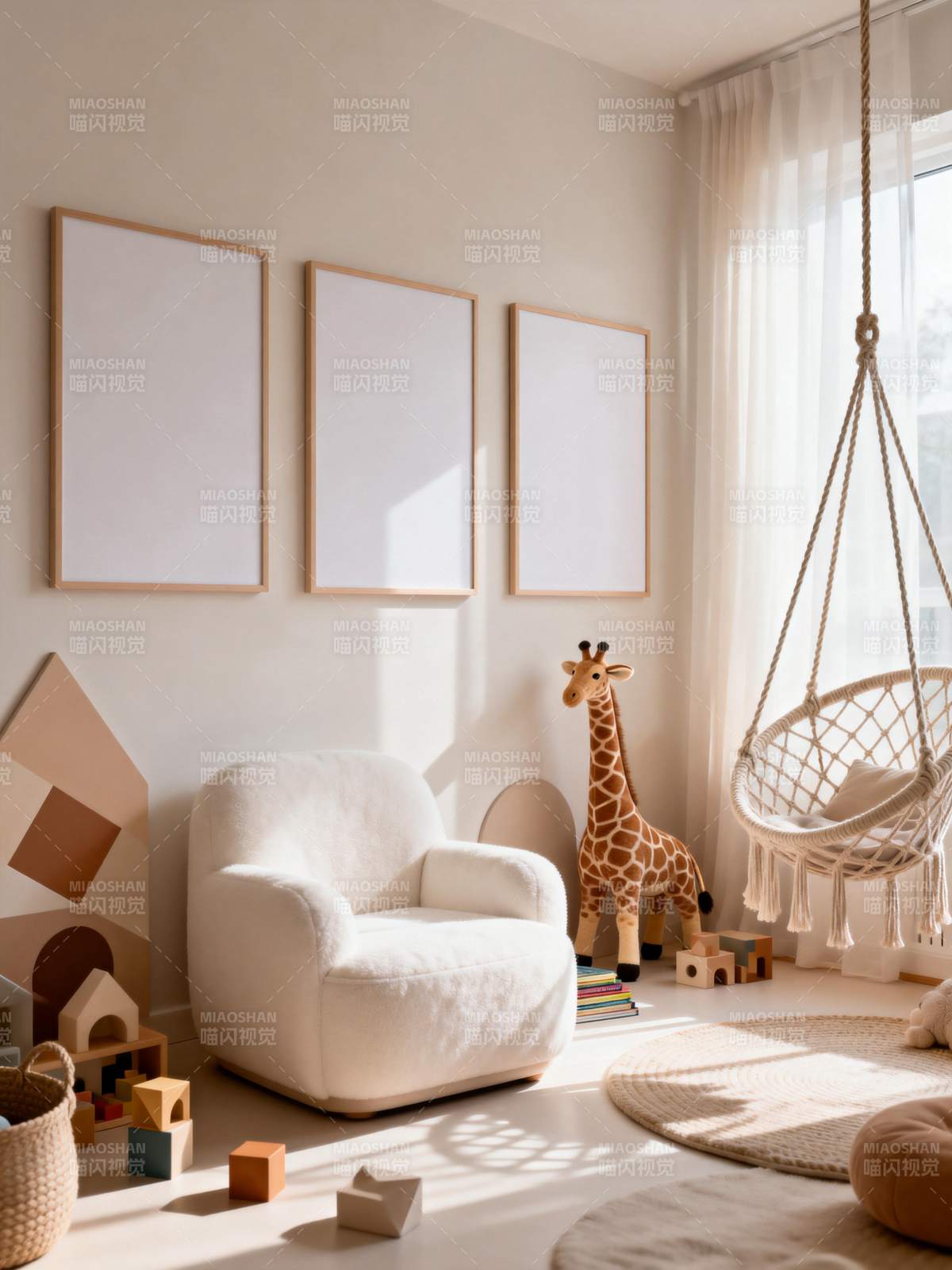 温馨儿童房一角图片