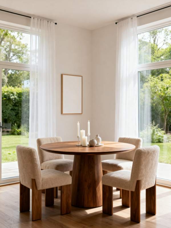 简约餐桌布置图片