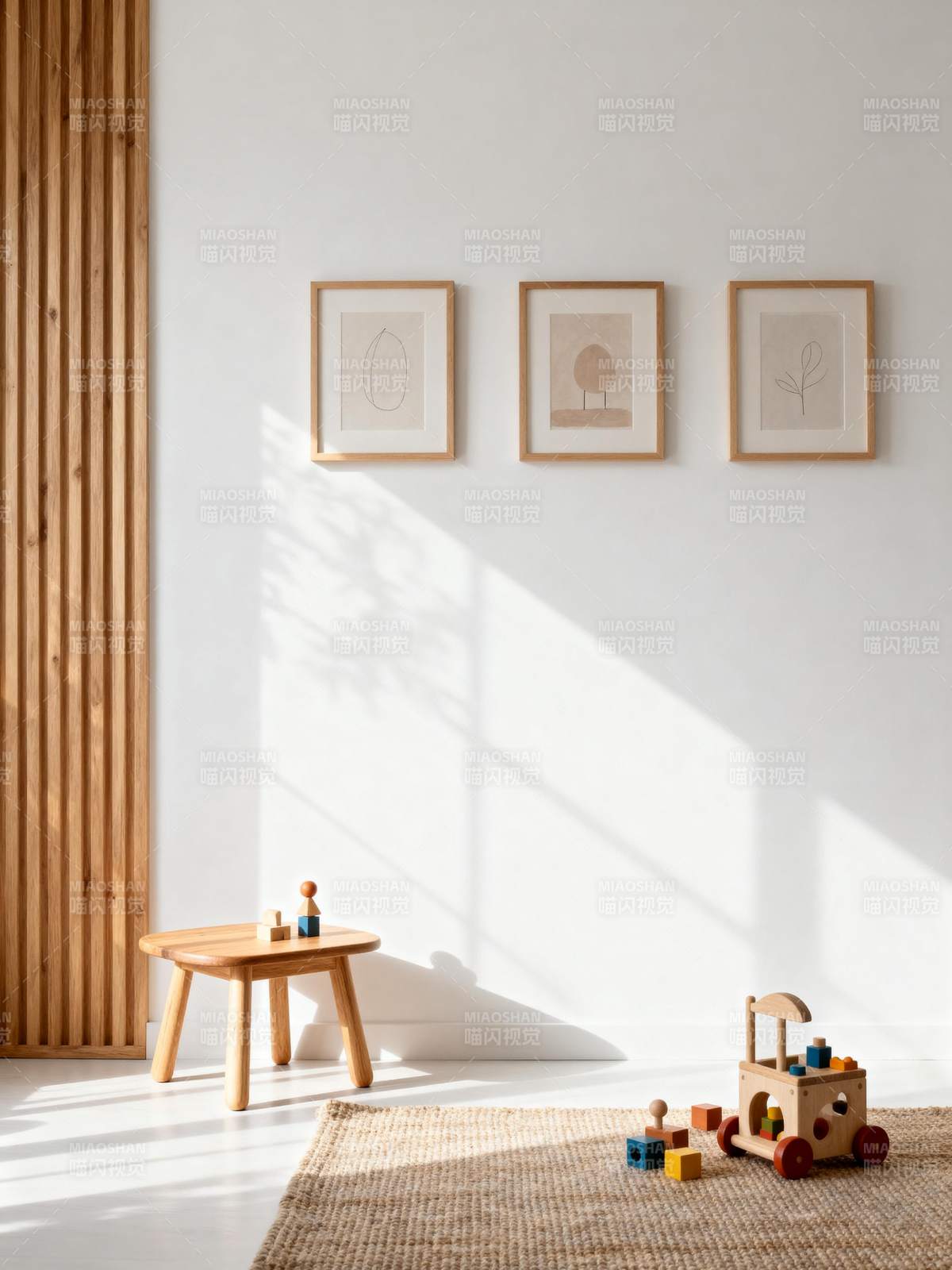 温馨儿童房一角图片