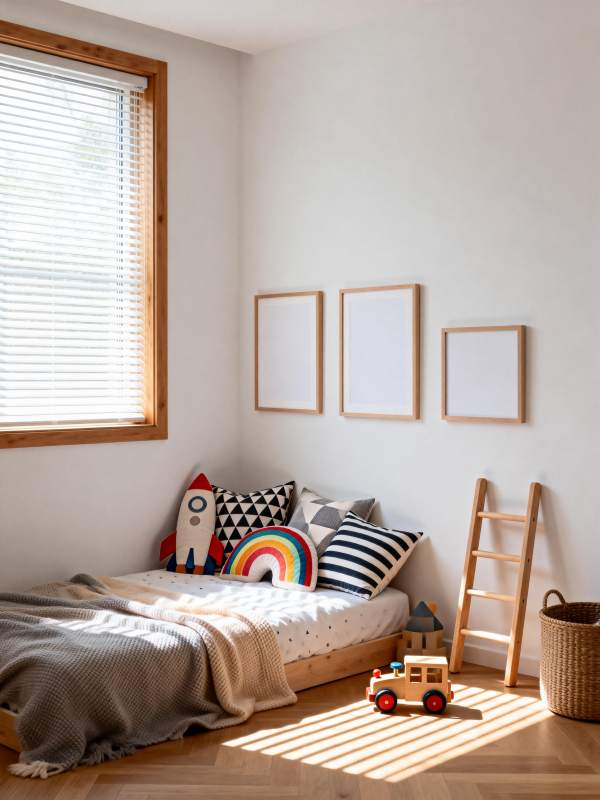 温馨儿童房一角图片