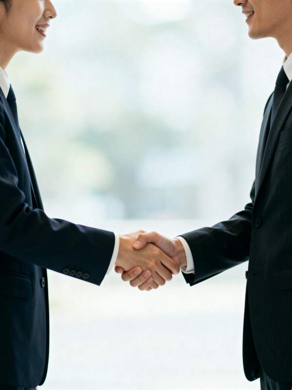 商务握手合作瞬间图片