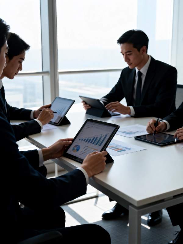 商务会议讨论中图片