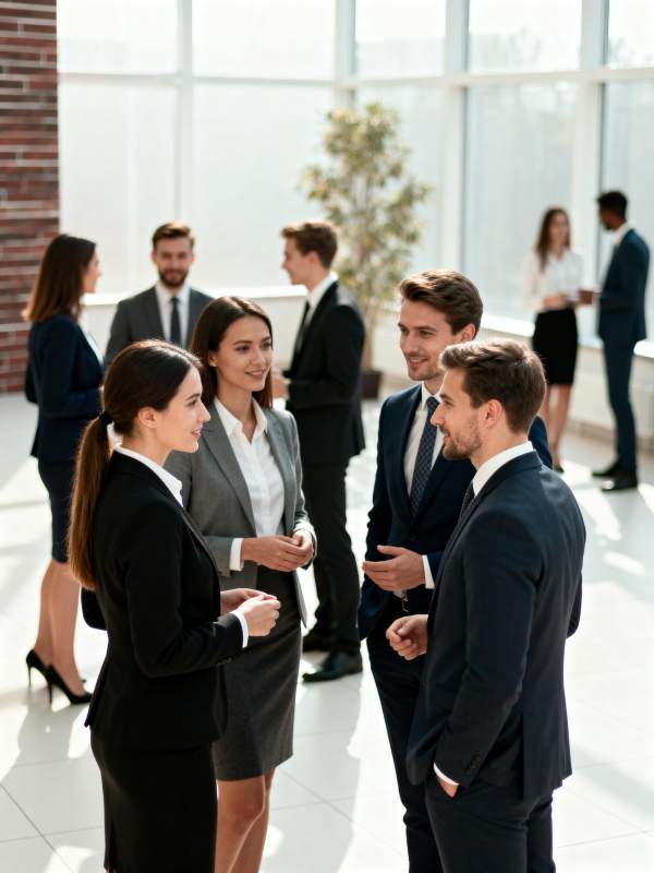 商务人士交流互动图片