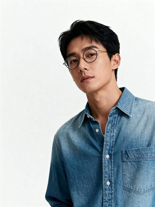 戴眼镜的年轻男子图片