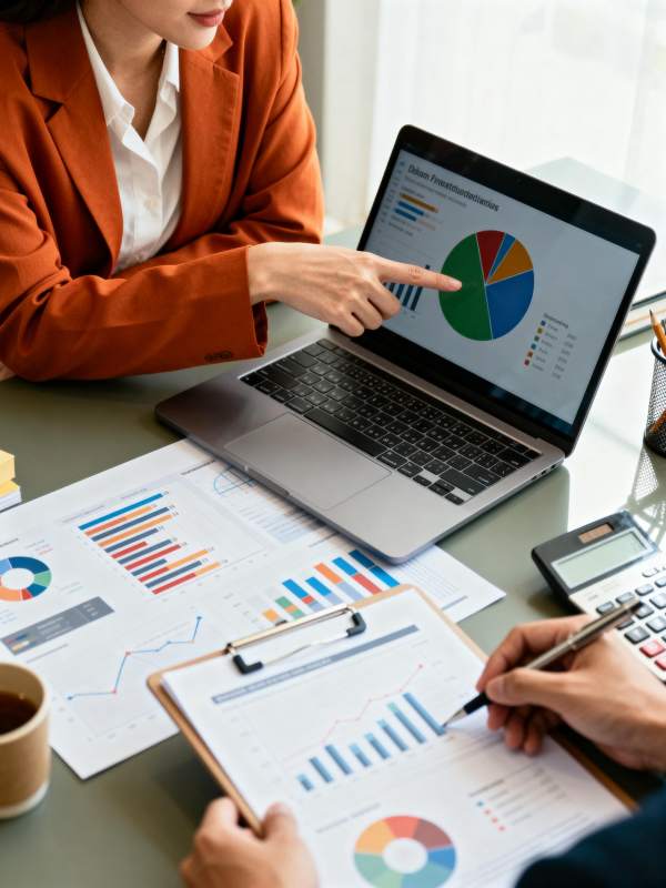 商务会议分析数据图片