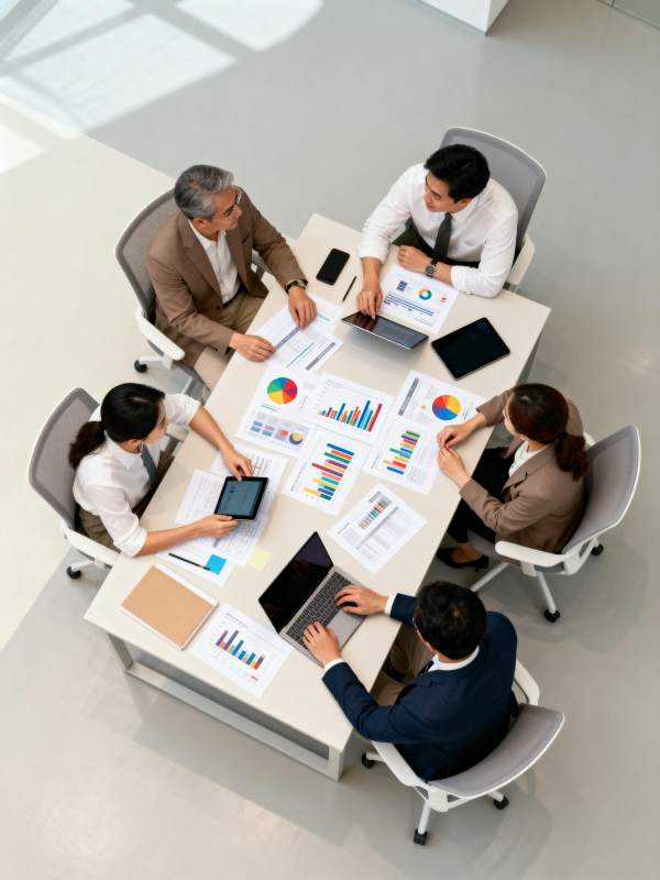 商务会议讨论中图片