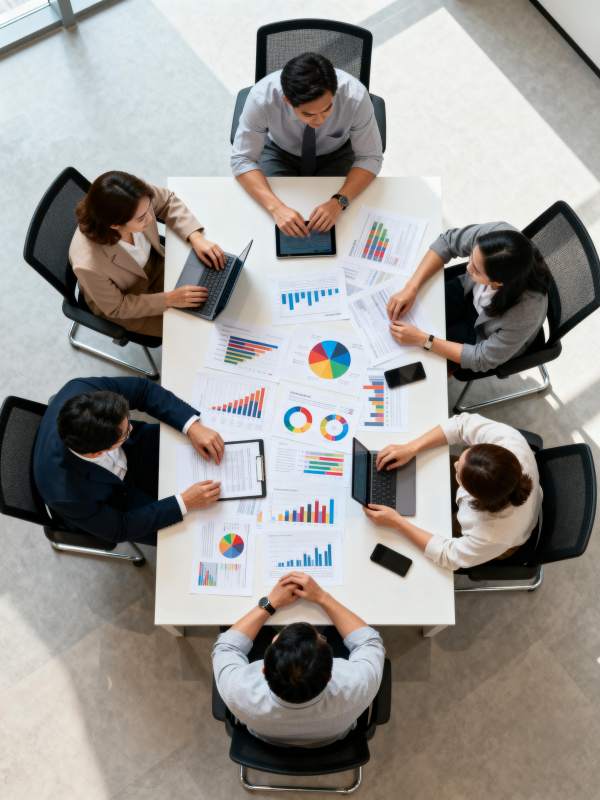 团队会议分析数据图片