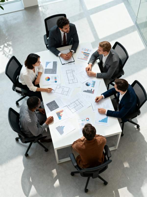 商务会议讨论中图片