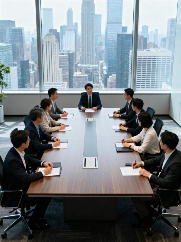 高层会议商讨中图片