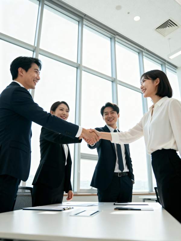 商务握手合作瞬间图片
