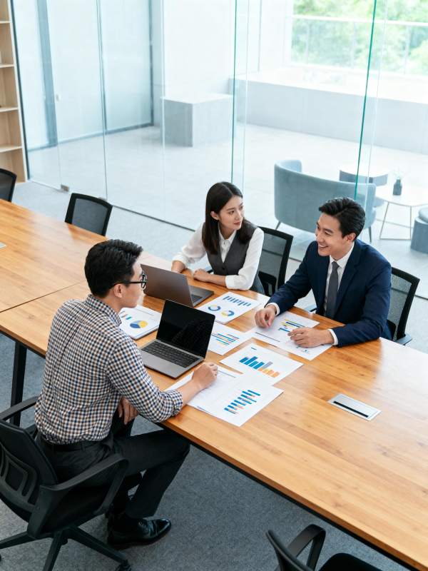 商务会议讨论中图片