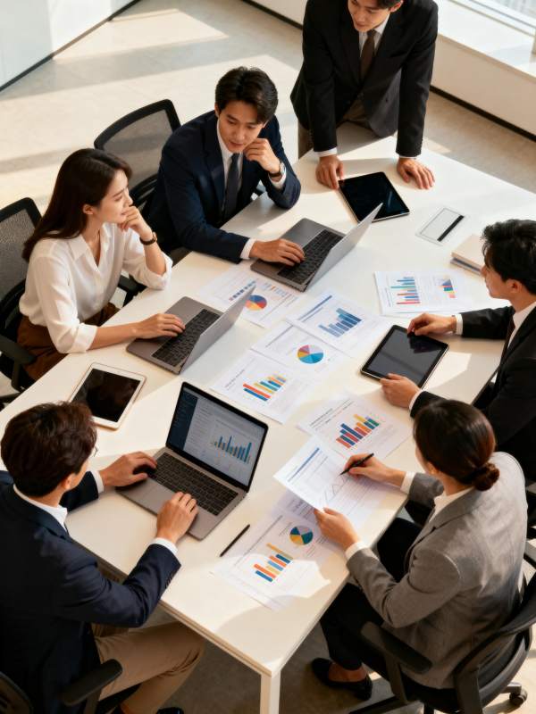 商务会议讨论分析图片