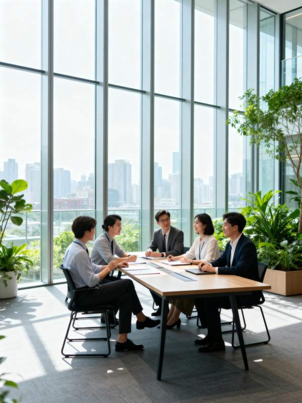 现代办公会议场景图片