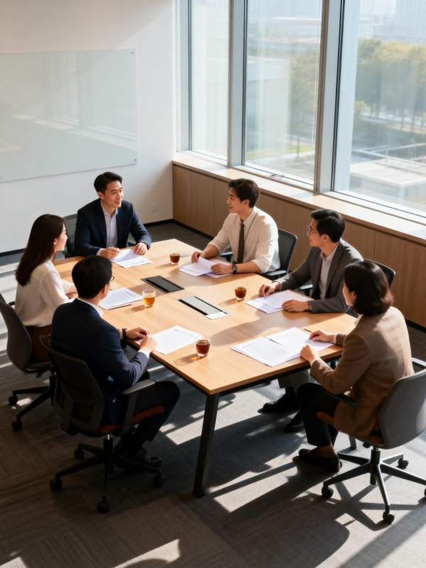 商务会议进行中图片