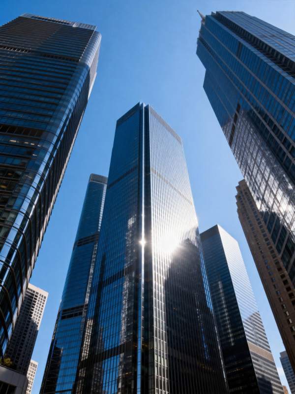 摩天大楼仰视图图片