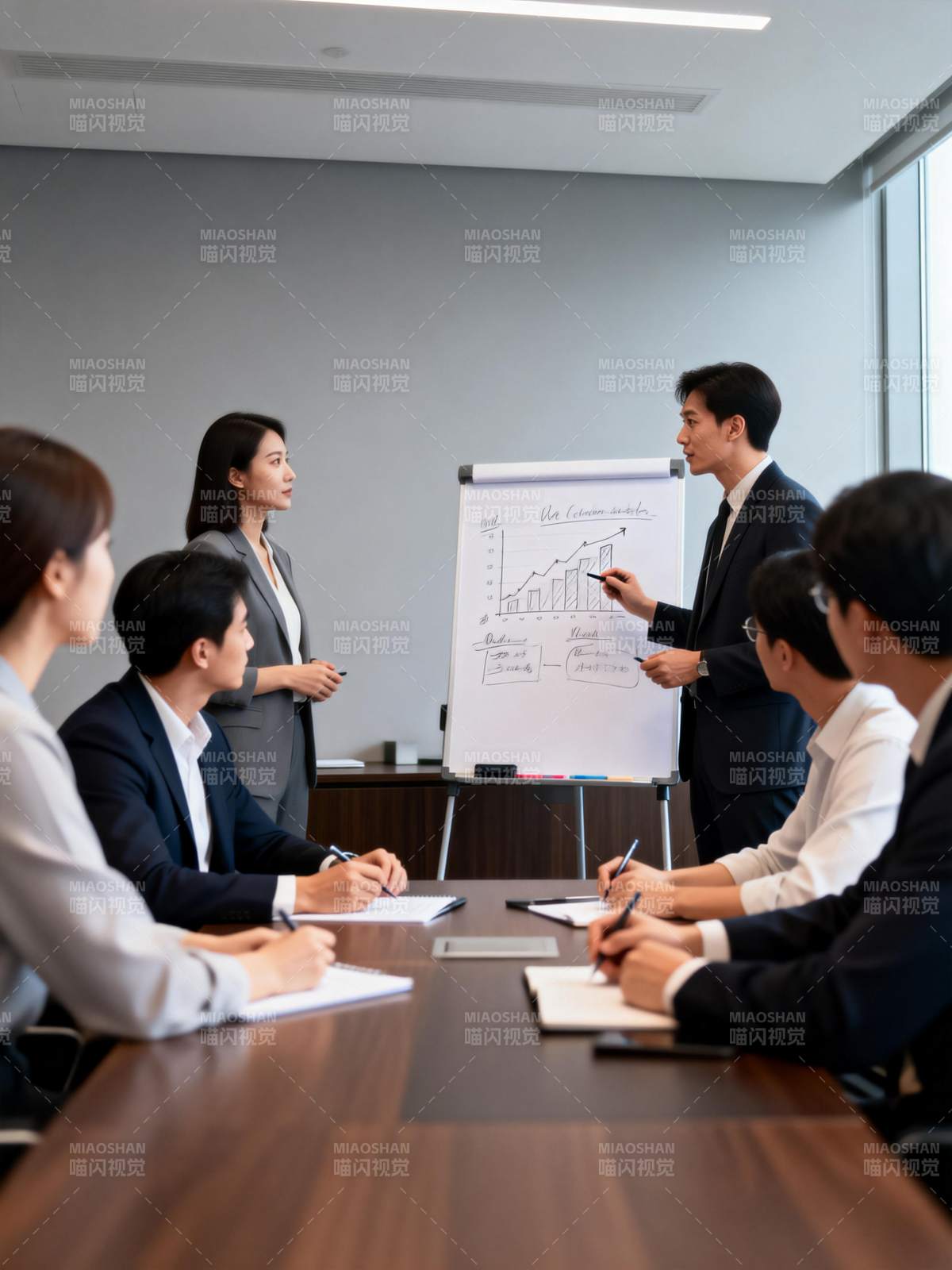 会议讨论图表分析图片