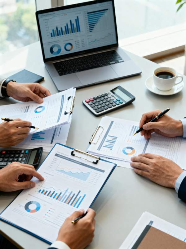 商务会议分析数据图片