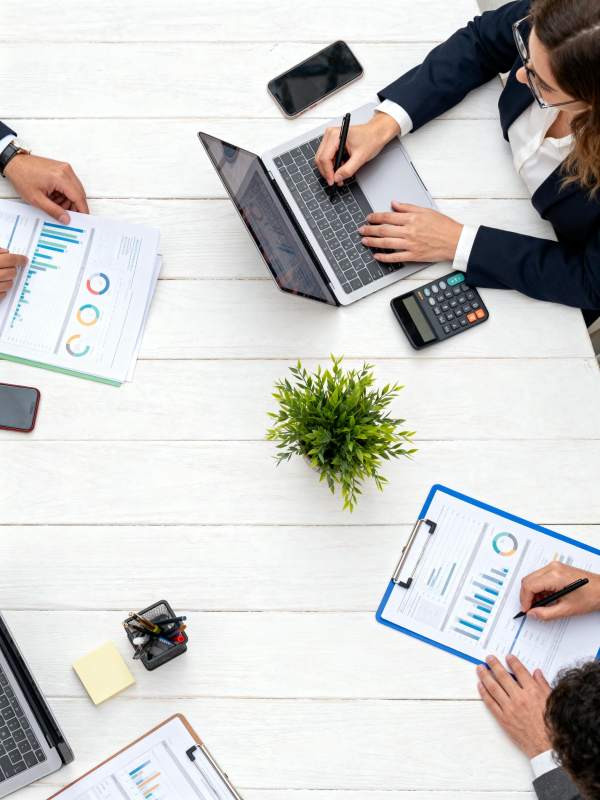 商务会议讨论中图片