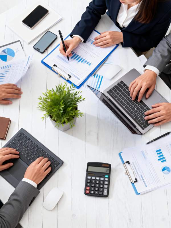 商务会议讨论中图片