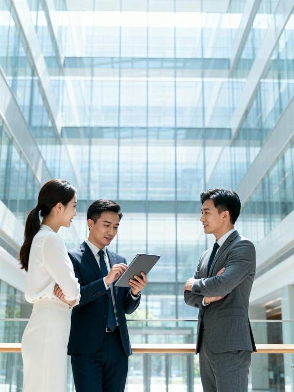 商务人士讨论工作图片