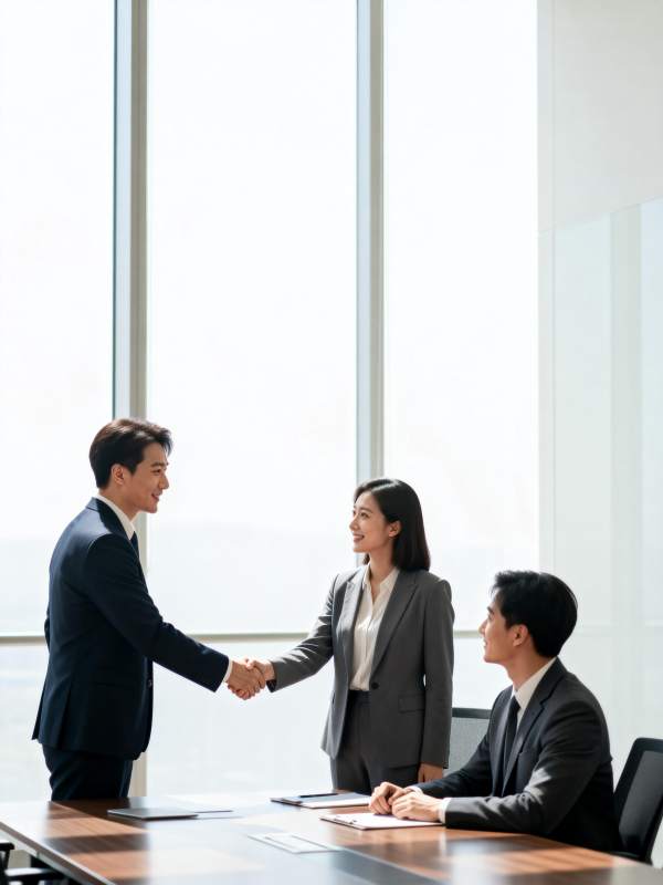 商务握手合作瞬间图片