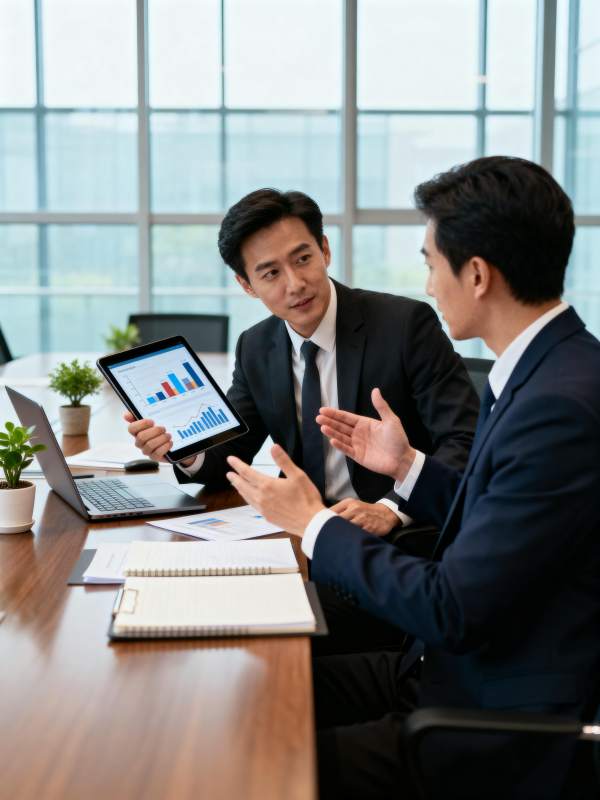 商务洽谈现场图片