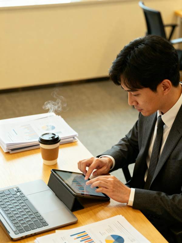 商务人士专注工作图片